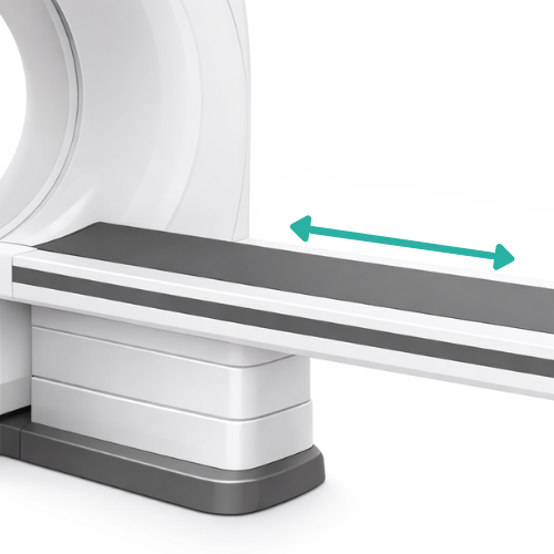 Lineární senzory pro horizontální polohování stolu